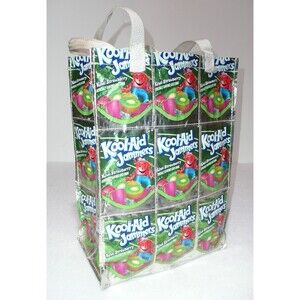 Kool Aid Jammers Purse Upcycled Bag Tote Shopping Bag Kiwi Strawberry Recycled